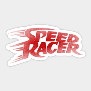 Speed Racer Grunge Vintage Text Sticker